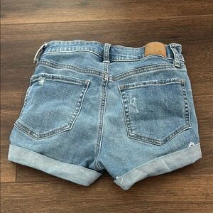American Eagle Outfitters Blue Jean Shorts with Cuffed Hems